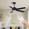 Bansa Rose 52-in Black Color-Changing Integrated LED Indoor Ceiling Fan with Light and Remote 5-Blade FF-J5203AC - alternate 1